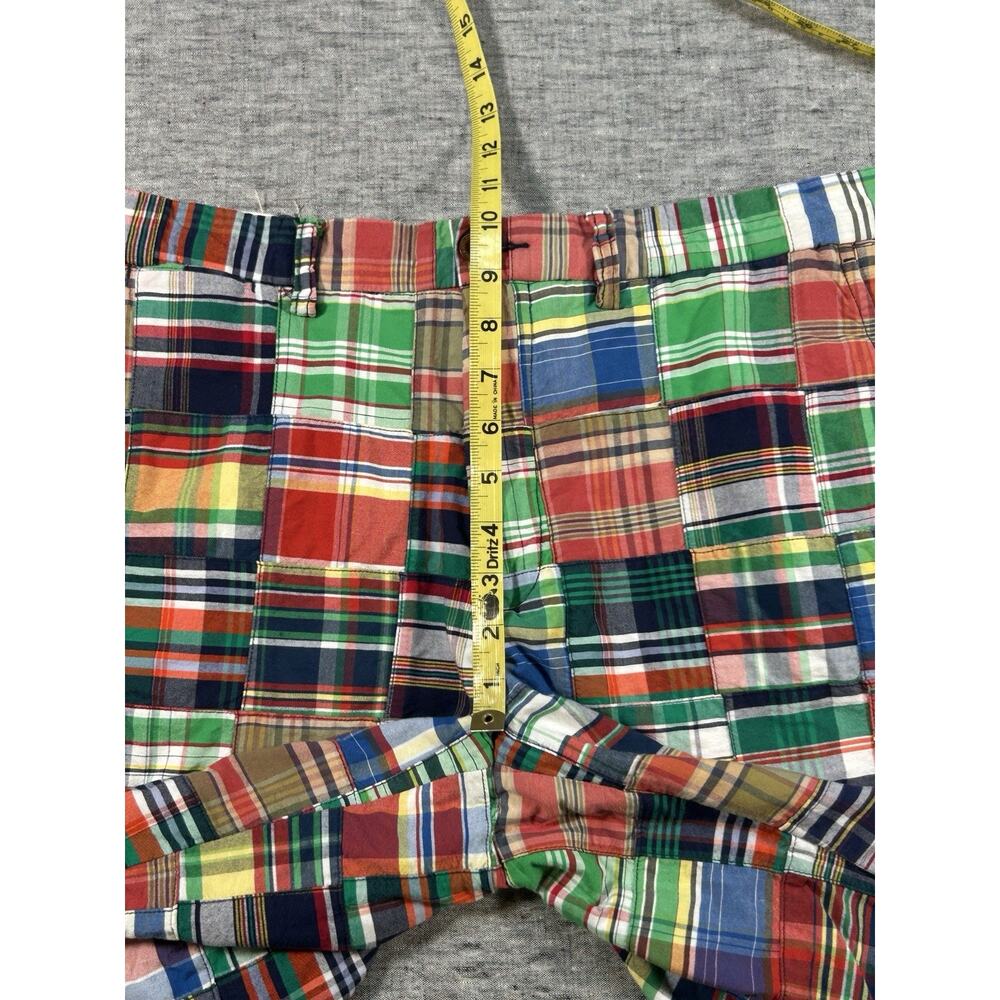Polo Ralph Lauren Madras Patchwork Shorts Mens 36 10" Colorful Plaid Cotton - Picture 7 of 10